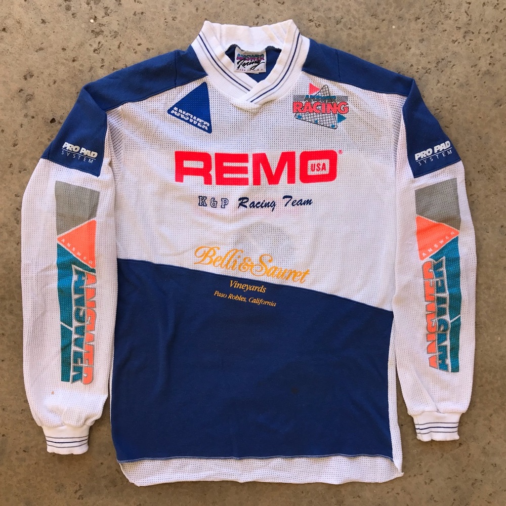 Answer Racing Vintage 1980s Moto Dirt Bike Jersey